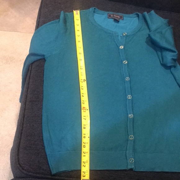 Teal Button Front 3/4 Sleeved Cardigan-Size XLP - Picture 9 of 9